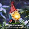 thumbnail image 5 of Waitmin Charming Solar Lights Gnome Statues LED Sunflower and Crackled Glass Globe, Ideal for Garden, Patio, Lawn Decor, and Unique Housewarming Gifts, 5 of 9