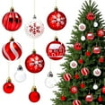 thumbnail image 4 of Nkmbld 44Pcs Christmas Ball Ornaments Set Christmas Decoration 6cm Electroplated Painted Christmas Gift Christmas Tree Pendant, Red, 4 of 5