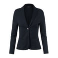 thumbnail image 1 of A2Y Women's Slim Fit Ponte Comfy One Button Closure Long Sleeve Blazer Navy S, 1 of 5