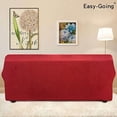 thumbnail image 4 of Stretch Oversized Sofa Slipcover 1-Piece Sofa Cover Furniture Protector Couch Soft with Elastic Bottom for Kids, Polyester Spandex Jacquard Fabric Small Checks Christmas Red, 4 of 8