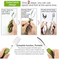 thumbnail image 2 of Compact 4-in-1 Multitool For Outdoor Enthusiasts, Tactical Backpacking Utensils, Stainless Steel Cutlery Set For Camping, Picnics, And Adventures, Includes Fork Knife Spoon And, 2 of 6