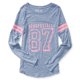 thumbnail image 2 of Camiseta gráfica Aeropostale Glitter 87 para mujer, azul, mediana Aeropostale Camiseta gráfica, 2 of 2