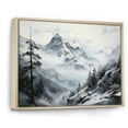 thumbnail image 2 of Designart "Minimalism Winter Mountains Summit painting II" Landscapes Floater Framed Wall Decor, 2 of 7