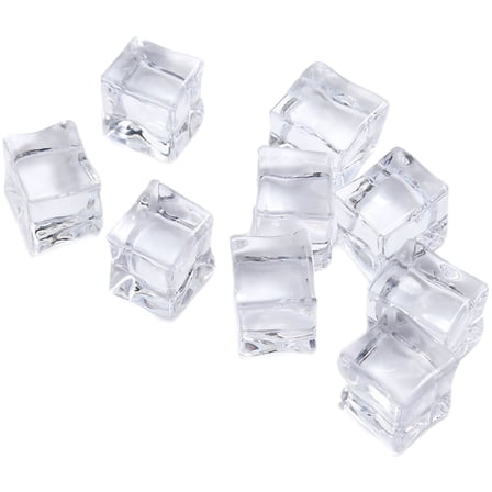 ACDANC 50pcs Reusable Ice Cubes Props Washable Non-Melting Fake Ice Cubes for Cocktails