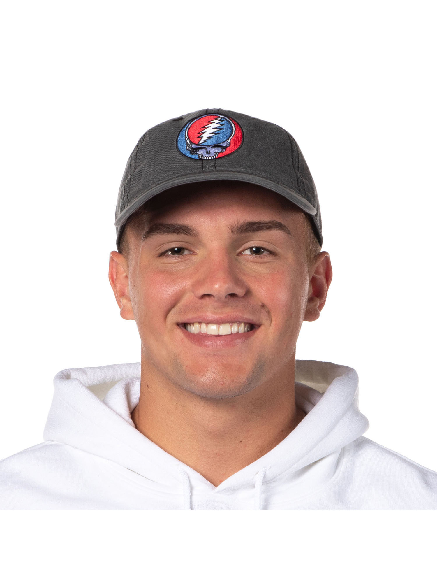 Grateful Dead Embroidered Steal Your Face Logo Adjustable Strap Slide Adult Dad Hat Cap OSFM