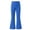 Blue, variant on TIREOW Girls Flare Pants Solid Color Elastic High Waist Fashionable Versatile Spring and Summer Soft Casual Bell Bottoms Pants