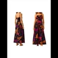 thumbnail image 2 of Vestido Maxi Floral de Verano 2025 para Mujer, Sin Mangas, con Tirantes Finos, Estampado, Fruncido, Estilo Bohemio, para Playa Negro XL, 2 of 6