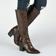 thumbnail image 5 of Journee Womens Daria Stacked Heel Knee High Boots, Calf & Widths Available, 5 of 10