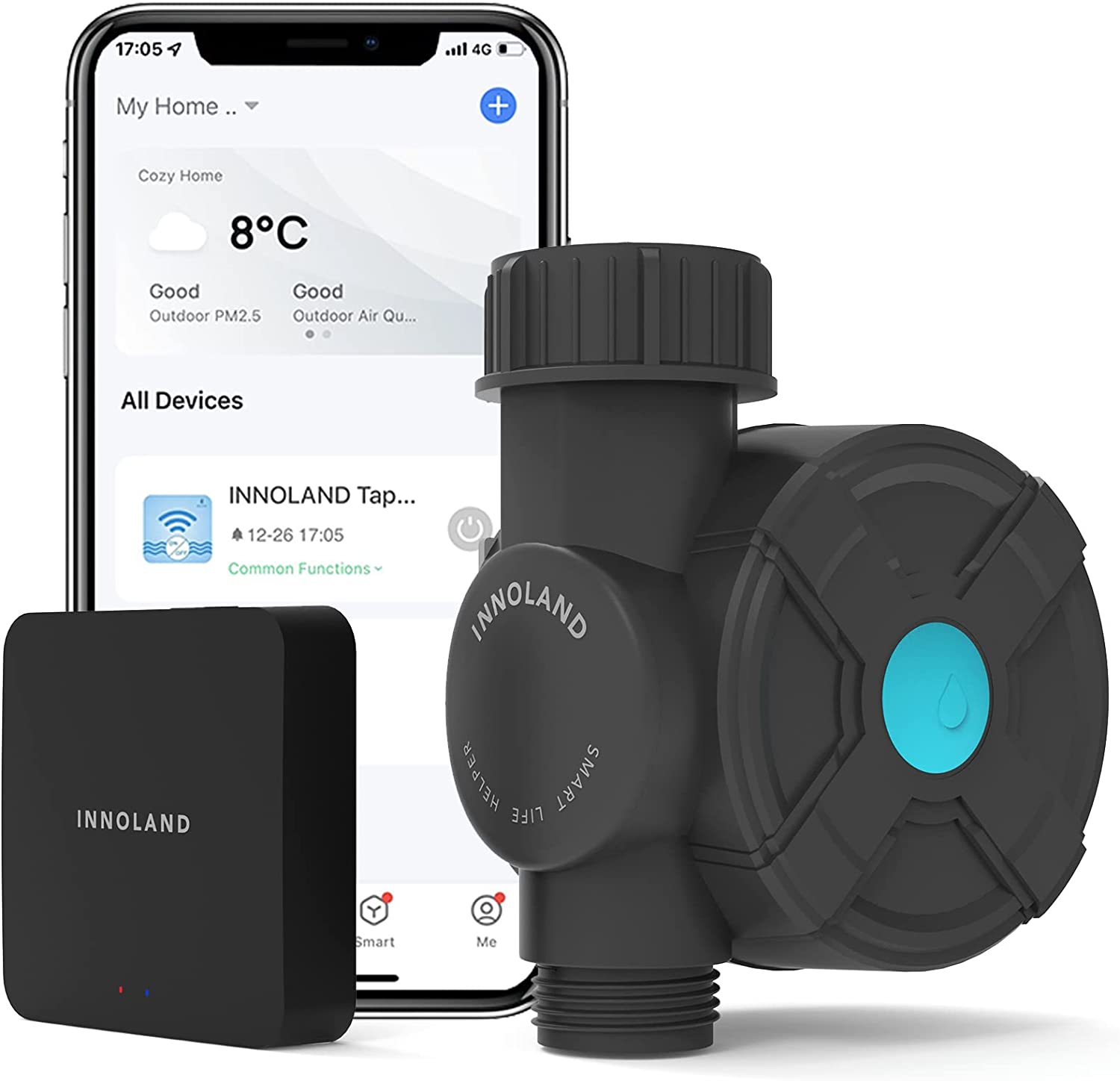 INNOLAND Sprinkler Timer WiFi Water Timer, Smart Garden Watering Timer