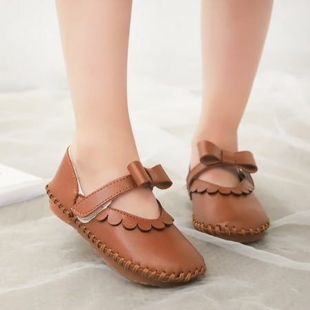 

〖TOTO〗Toddler Shoes Toddler Infant Kids Baby Girls Bowknot Single Princess Shoes Sandals Boots