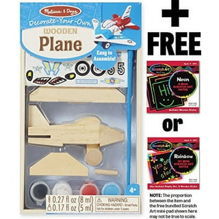 Melissa & Doug Wooden Airplane Play Set with 4 Play Figures and 4 Suitcases, Multicolor