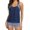 Blue, variant on EQWLJWE Full Coverage Swimsuits for Women's Tankini Swimsuits Floral Print Two Piece Bath Suit Swimming Tank Top with Shorts for Take Photos