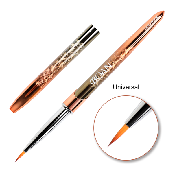 BQAN, nuevo pincel para uñas con mango de oro rosa, delineador de Gel UV, bolígrafo de pintura, pinceles de dibujo acrílico, bolígrafo para uñas, herramienta artística para uñas