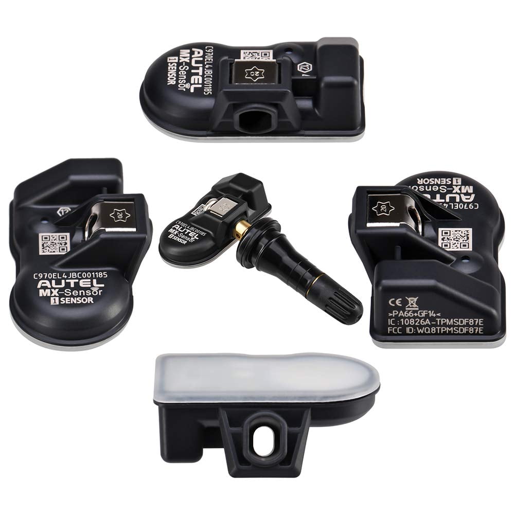 Clamp-in 100/% Cloneable TPMS Programmable Sensors Tire Pressure Monitoring System Autel MX-Sensor 2 in 1 315MHz + 433MHz Rubber Valves