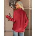 thumbnail image 5 of Zeagoo Womens Satin Blouse Long Sleeve V Neck Shirts Dressy Casual Button Down Business Shirts With Pockets, 5 of 6