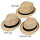 thumbnail image 4 of Sombrero de paja monofilamento Color sólido Sombrero de paja de papel para padres e hijos Sombrilla Sombrero protector solar de verano y otoño Sombrero de paja de playa al aire libre Inglaterra, 4 of 6