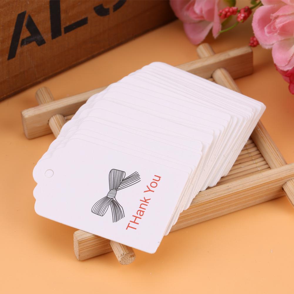 Sonew 100pcs White Handmade Hang Label Wedding Favor Gift Tags Clothing