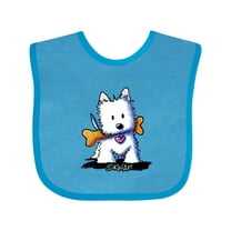 Inktastic Kiniart Westie with Bone Boys or Girls Baby Bib