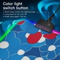 thumbnail image 2 of Blue Red White Flowers RGB Gaming Mouse Pad Large Keyboard Mat Rubber Base 13 Light Modes, 2 of 6