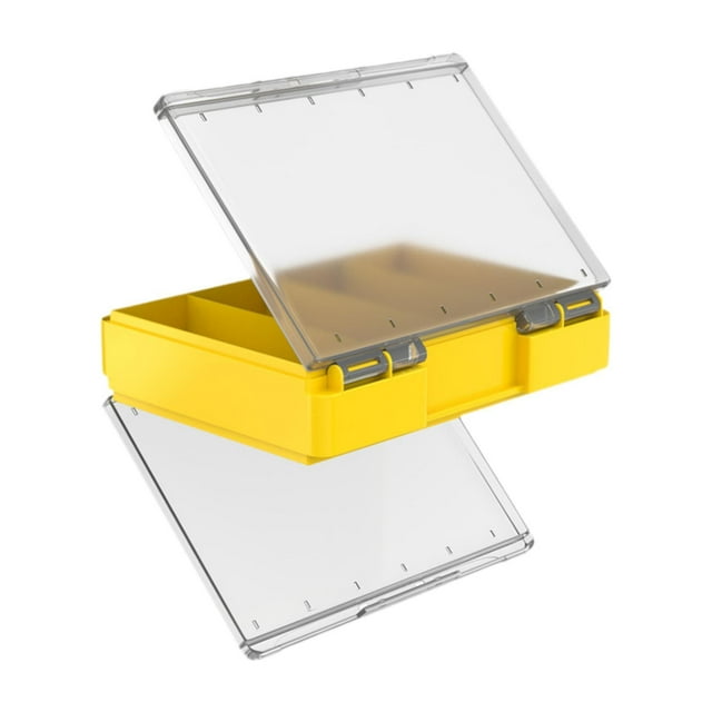 Almencla Boîte à Pêche Portable pour Hameçons Appâts d'Eau Douce Salée Jaune