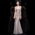 thumbnail image 4 of Vestido de noche de talla grande con escote en V y lentejuelas de sirena, vestido sexy, vestido formal de fiesta de graduación, vestido largo para mujer, 4 of 6
