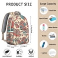 thumbnail image 3 of Retro Paisley Floral School Backpack for Students Comfortable and Durable Boho Vintage Floral Pattern Backpack with Abstract and Mandala Inspired Design, 3 of 6