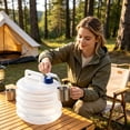 thumbnail image 6 of Foldable Camping Water Container with Spigot 5L/1.3 Gal Portable Collapsible Water Jug Dispenser Reusable PE Water Storage Tank for Outdoor Hiking Picnic, 6 of 8
