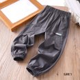 thumbnail image 5 of Sentuca Boys Cargo Pants, Elastic Bottom Solid Color Jogger Pants with Pockets Fashion Leisure Sports Teens Trousers Dark Gray Size 14-15Y, 5 of 5