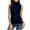 Blue, variant on Brglopf Womens Plus Size Sleeveless T-Shirt Summer Trendy Mock Turtleneck Tank Tops Slim Fit Basic Stretchy Layer Tee Shirts(Yellow,XL)