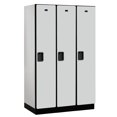 thumbnail image 3 of 15" Wide Single Tier Designer Wood Locker - 3 Wide - 6 Feet High - 21 Inches Deep - Gray, 3 of 4