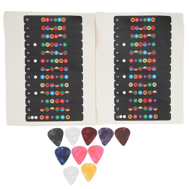 Guitar Fretboard Stickers PVC Note Map Decal Detachable Music Instrument Accessories