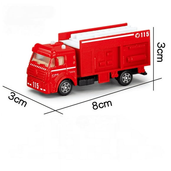 Children's Toys Alloy Car Simulation Off-Road Snapper Jeep Model Gift (Sliding Fire Water Cannon, 2 Pack)