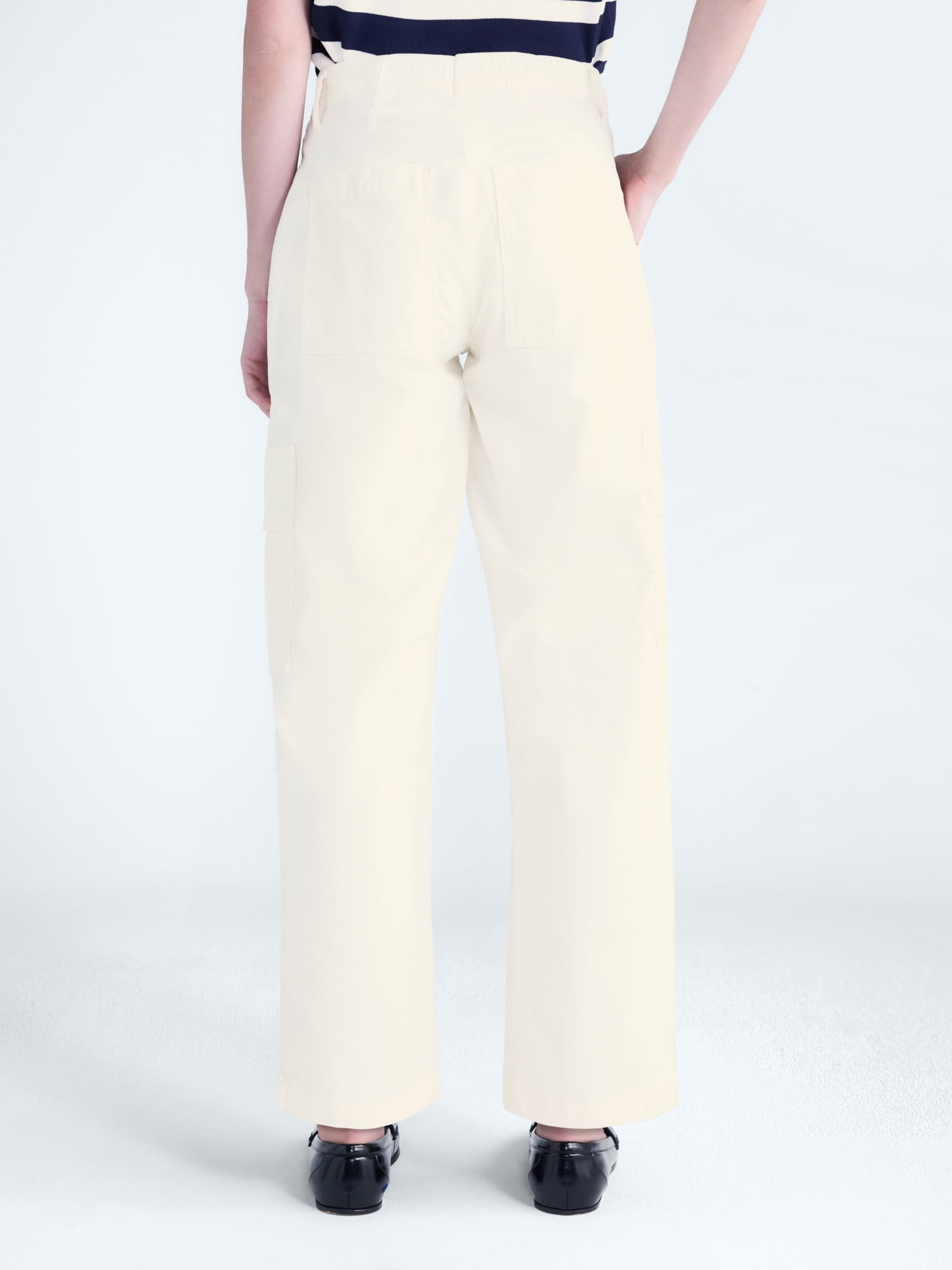 Free Assembly Women's and Women's Plus High Rise Cropped Corduroy Cargo Barrel Pants, Reg and Short Inseam, Sizes XS-4X