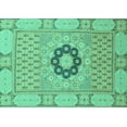 thumbnail image 1 of Ahgly Company Machine Washable Indoor Rectangle Abstract Turquoise Blue Modern Area Rugs, 5' x 8', 1 of 4