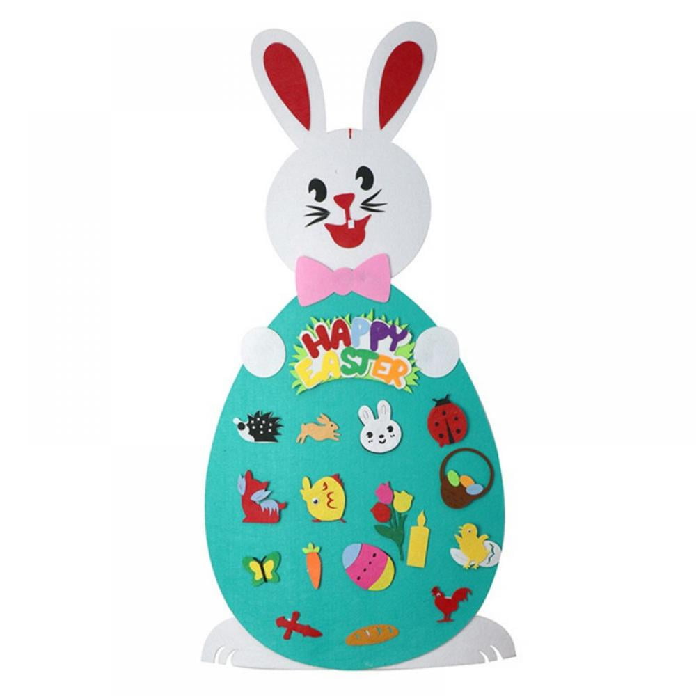 Felt Easter Decorations Set Diy Felt Easter Bunnyeaster Treeeaster Chick With Detachable 5965
