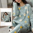 thumbnail image 3 of Pijamas de poliéster Kawaii para mujer, ropa de dormir de manga larga, servicio a domicilio, dibujos animados, informal, talla grande 5XL, primavera y otoño, 3 of 4