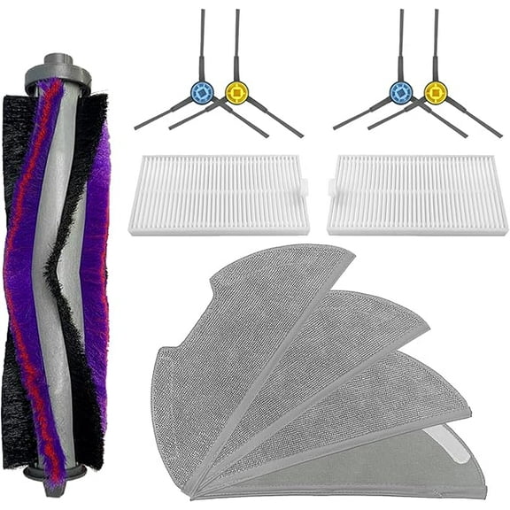 Accessories Replacement for EUREKA E10s Robot Vacuum Accessories 1x Mainbrush,2X Filters,4X Moppads,4X sidebrushes