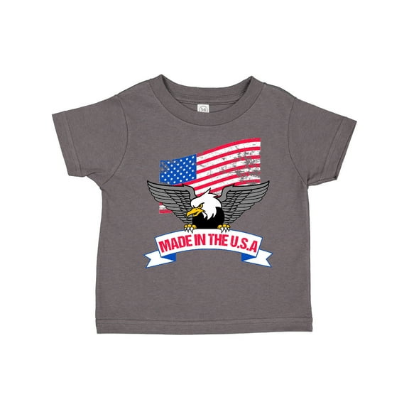 Inktastic American Flag Made in the USA with Bald Eagle Boys or Girls Toddler T-Shirt