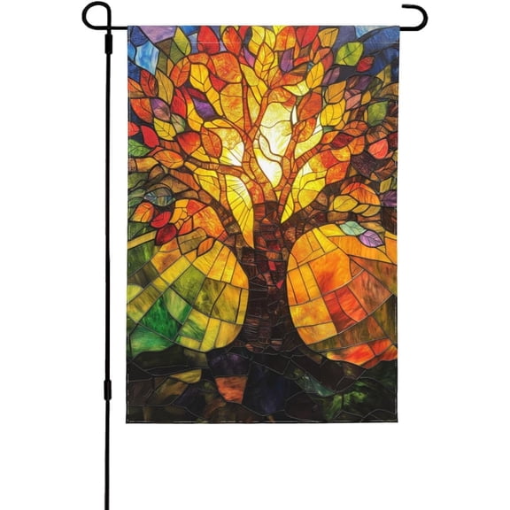 Tree Garden Flag 12x18 In Double Sided Yard Flags Lawn Sign Decor No Flagstand