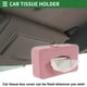 thumbnail image 2 of Soporte para Pañuelos de Coche Universal de Bargains Únicos, Funda para Caja de Pañuelos, Organización de Pañuelos Extra Grande para Asiento Trasero del Coche, 21x12x5.5cm Cuero Sintético Rosa, 2 of 6