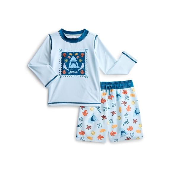 Character Toddler Boys Jaws 2pc Swim Set, Size 12M-5T