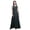Black, variant on Bimba Damask Women Round Neck Printed Evening Party Dress Sleeveless Gown-Large
