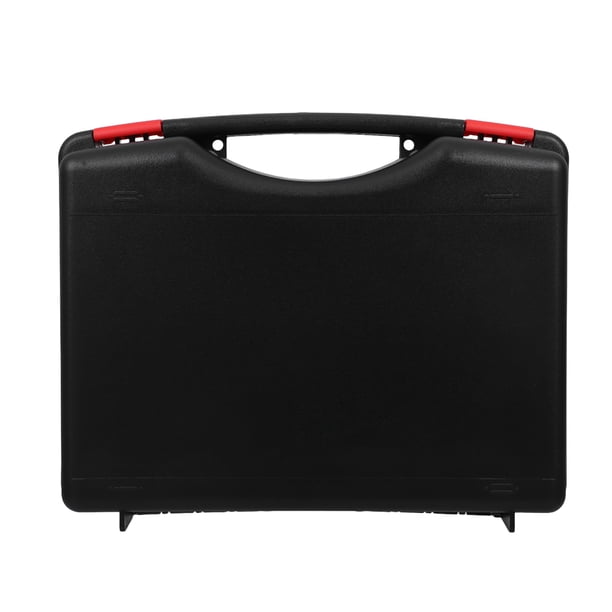 Organizador de almacenamiento de herramientas, caja de herramientas, estuche de plástico portátil para manualidades y herramientas, estuche rígido multiusos resistente a impactos con agarre cómodo.