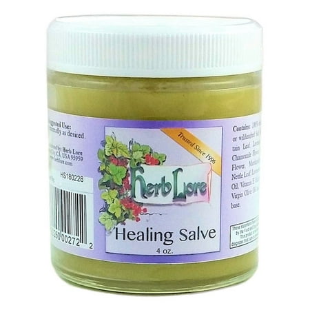 Herb Lore Organic Healing Salve - 4 oz - All Natural Healing Ointment Treatment for Diaper Rash, Tattoo Aftercare and Scaly Irritated