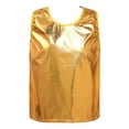 thumbnail image 1 of IEFIEL Kids Shiny Metallic Vest Top Girls Gymnastics Ballet T-Shirts Tops Stage Performance Dance Costume A Gold 1-6, 1 of 6