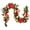 Red & Gold, variant on Lumiparty 6ft Christmas Garland, Battery Operated Poinsettia Garland with 20 LED Lights, 8 Modes, Prelit Xmas Garlands for Fireplace Stair Railing Decoration, Red