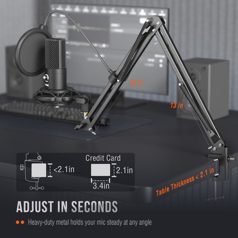 Fifine T669 USB Studio Microphone Kit with Boom Arm photo 4