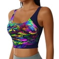 thumbnail image 2 of Naloa Howling Wolf Sports Bras for Women, High Support Bra with Removable Pads, Comfortable - Medium, 2 of 9