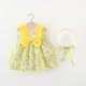 thumbnail image 1 of uds., vestido de princesa de playa de verano para niñas, lindo lazo de flores, sin mangas, vestidos de algodón para niños pequeños + sombrero para el sol, conjunto de ropa para recién nacidos Tan Jianjun unisex, 1 of 2