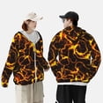 thumbnail image 4 of Gaeub Orange Lightning Men's and Women's UPF 50+ Long-Sleeved Sun Protection Clothing, Fishing Shirt Long Sleeve Zip-Small, 4 of 7